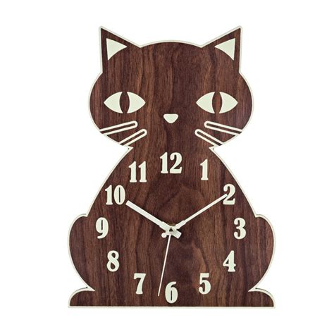 Horloge Murale Chat Classique Horloges Au Chat Heureux