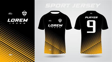 Premium Vector Yellow Black Shirt Sport Jersey Design