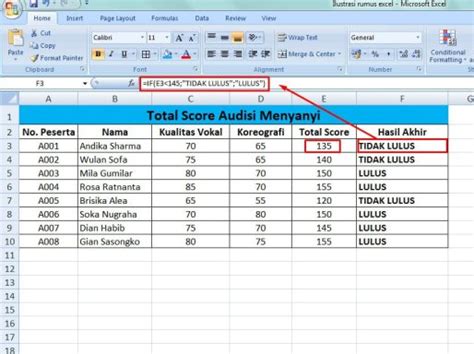 Cara Membuat Rumus Excel Interval Nilai Hongkoong