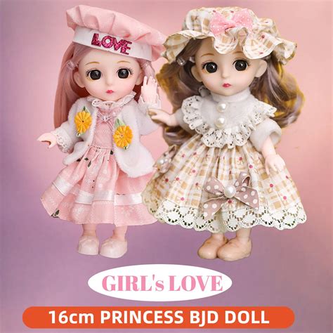 Escala 1 12 16cm princesa bjd boneca roupas e sapatos móveis 13