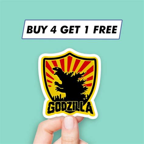 Stickers Laptop Godzilla Etsy