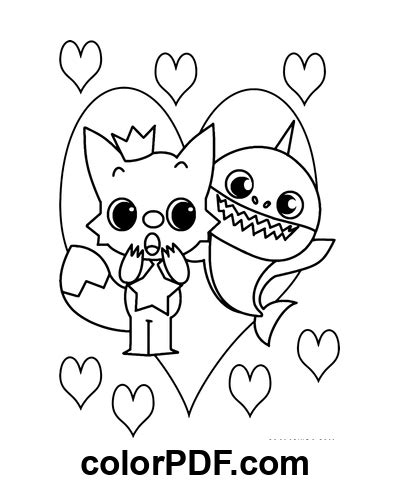 Mignon Pinkfong Et B B Requin Coloriages Et Livres En Pdf