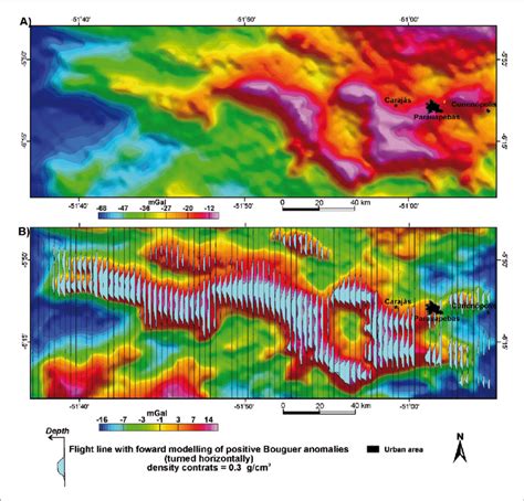 A Bouguer gravity anomalies of the Carajás Basin and surroundings B