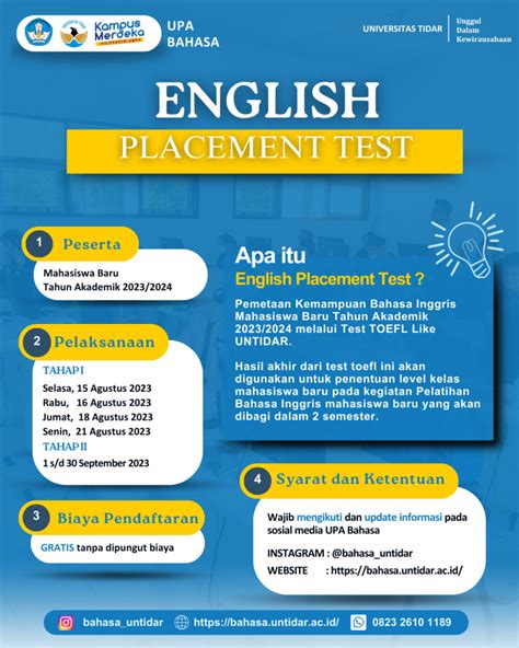 Pengumuman English Placement Test Upa Bahasa