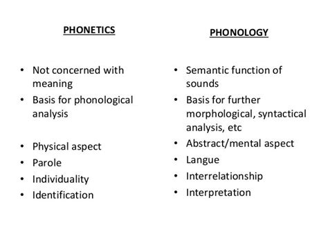 Relationship Between Phonetics And Phonology