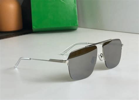 Designer Mirrored Titanium Sunglasses For Men Silver Silver Shades With