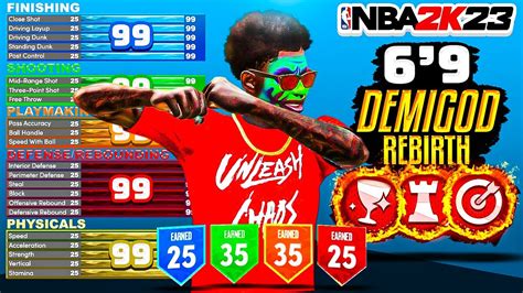 The Best 69 Rebirth Build Is Breaking Nba 2k23 Demigod Point Guard