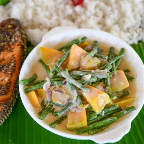 Ginataang Sitaw At Kalabasa With Fried Tilapia Panlasang Pinoy