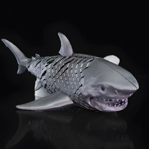 Shark Digital Stl File For D Printing Articulated Fidget Figure