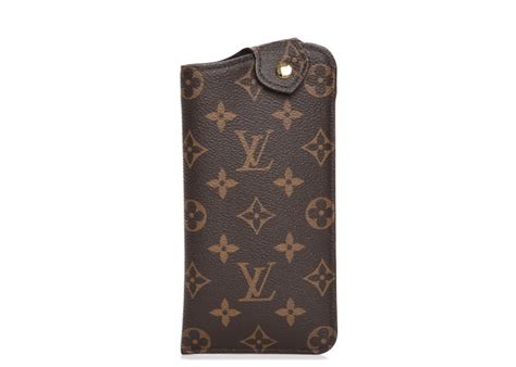 Louis Vuitton Sunglasses Case Monogram Mm Brown In Canvas With Brass Gb