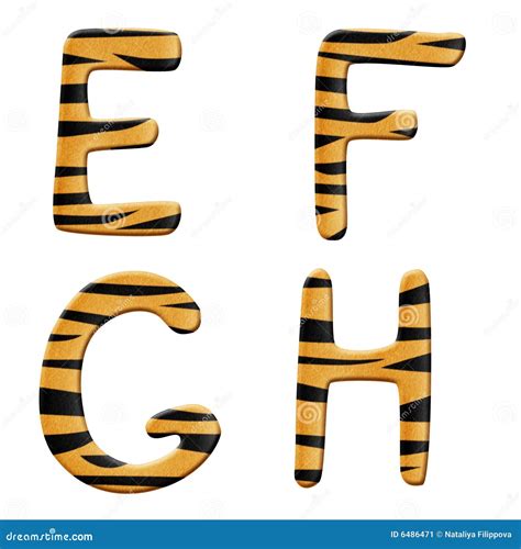 Tiger Alphabet Part Stock Illustration Illustration Of Decorative