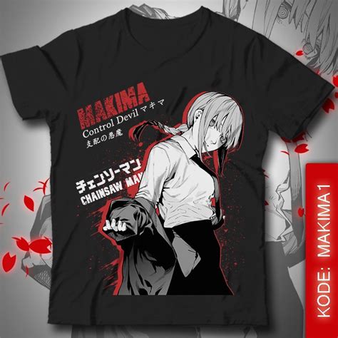 Jual Baju Kaos Anime Chainsaw Man Makima Shopee Indonesia