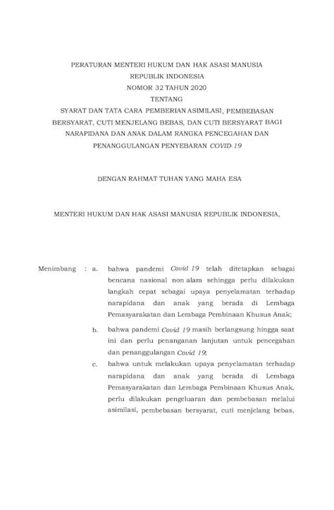 Pdf Peraturan Menteri Hukum Dan Hak Asasi Peraturan