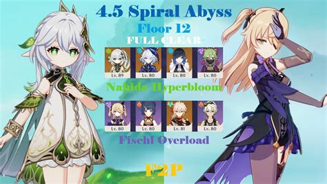 Spiral Abyss Nahida Hyperbloom Fischl Overload F P Floor Full