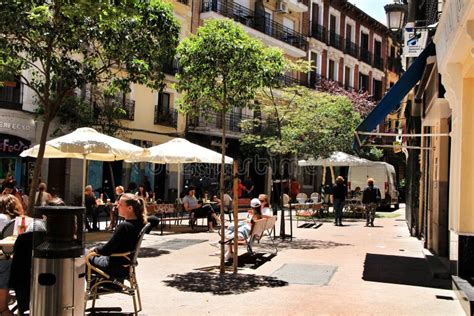 Coffee Shop With Terrace In The Letters Neighborhood In Madrid