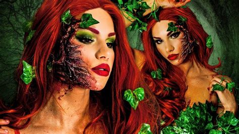 Poison Ivy Halloween Makeup Tutorial Diy Costume And Hair Poison