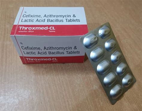 THROXMED CL Cefxime 200 Mg Azithromycin 250 Mg Lactic Acid