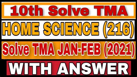 NIOS Class 10 Home Science TMA Solution 2020 21 NIOS Class 10 Home