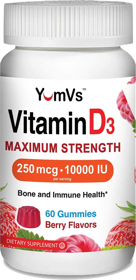 Amazon Yum V S Vitamin D Iu Maximum Strength Gummies For