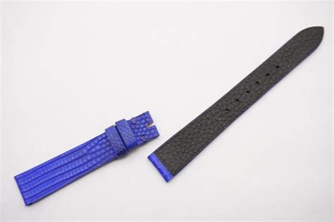 16mm 14mm Cobalt Blue Genuine Lizard Skin Leather Watch Strap WT10930