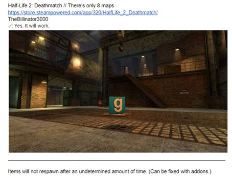 Half-Life 2: Deathmatch Will work in Garry's Mod. https:... - LambdaGeneration