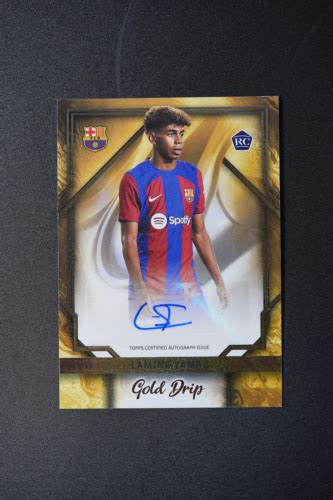 LAMINE YAMAL 2023 24 Topps Barcelona Team Set GOLD DRIP RC Ssp Y EBay