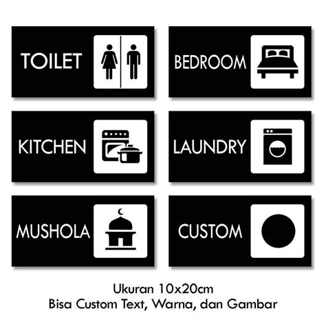 Jual Sign Board Laundry Kitchen Toilet Mushola Custom Nama Hiasan