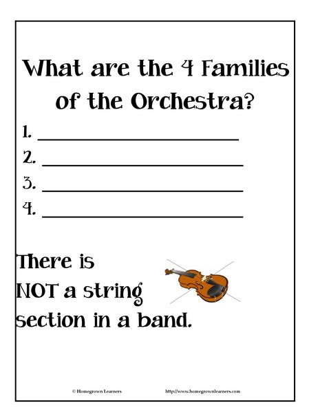 Music Notebooking & Lesson - Band vs. Orchestra — Homegrown Learners