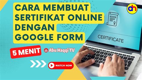 Cara Membuat Sertifikat Online Dengan Google Forms Ada No Urut Dan Qr