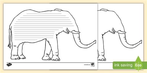 Elephant Writing Template Teacher Made Twinkl