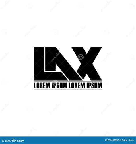 Letter Lax Simple Monogram Logo Icon Design Stock Vector