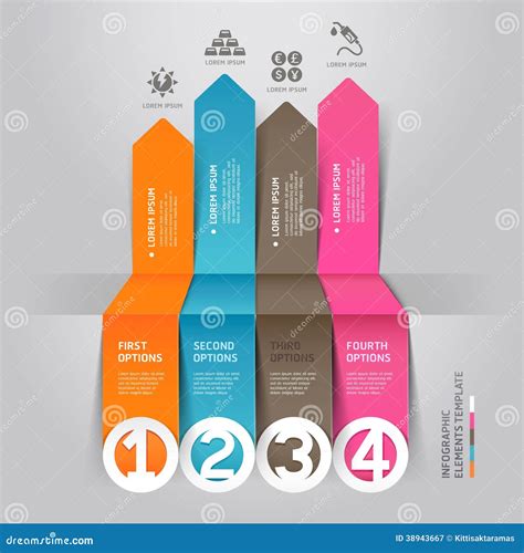 Modern 3D Arrow Roads Map Of Business And Journey Infographic With Five