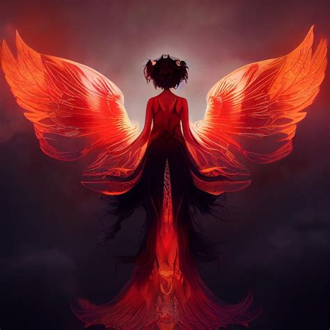 Premium Photo Angel Portrait Fantasy Woman With Wings 3d Rendering