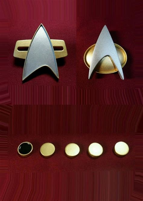 Star Trek Deep Space Nine Communicator Pin Combadge Rank Pip Etsy