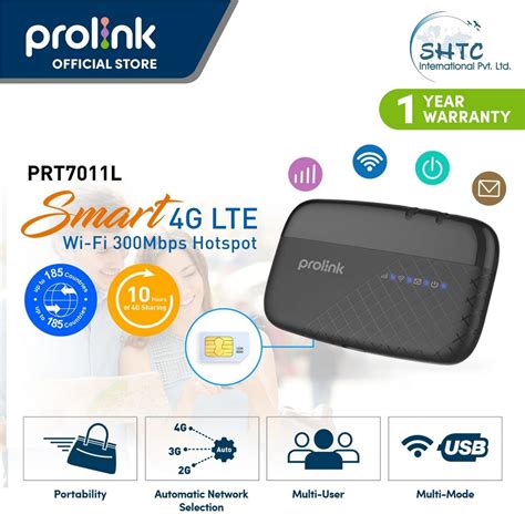 Prolink 4G LTE WiFi 300Mbps Hotspot Router PRT7011L Wifi Pocket