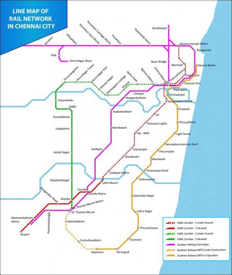 Chennai local train map - Chennai local train route map (Tamil Nadu ...