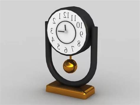 Настольные часы с маятником для гостиной Бесплатная 3d модель - .Max ...