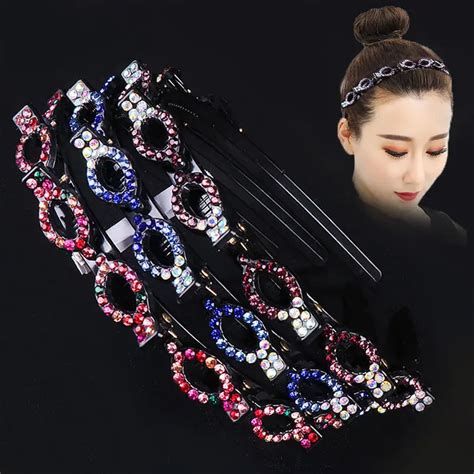 Non Slip Hairband Rhinestone Pearl Headband Women Hair Bands Hoop Claws