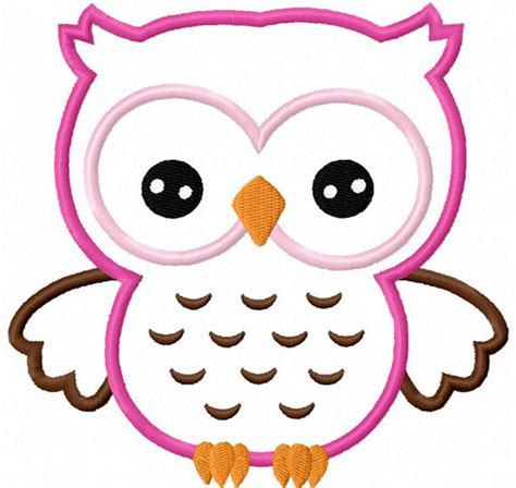 Owl Applique Machine Embroidery Design No Etsy