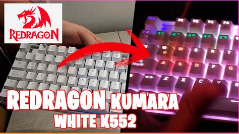 REDRAGON Kumara K552 White PERSONALIZAR RGB Del Teclado YouTube