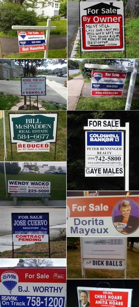 12 best Funny Real Estate Signs images on Pinterest | Real estate signs ...