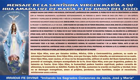 IRRADIA FE DIVINA MENSAJE DE LA SANTÍSIMA VIRGEN MARÍA A SU AMADA HIJA