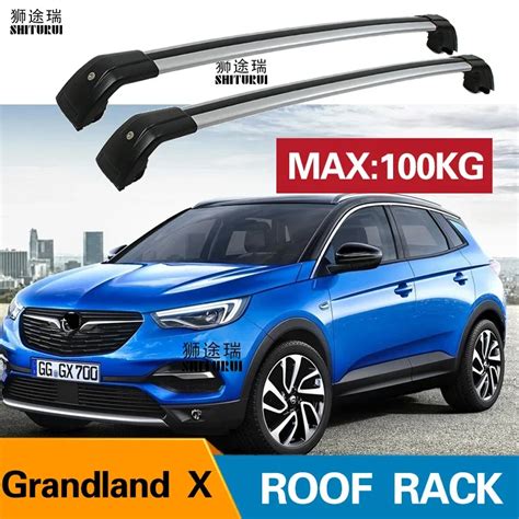 Pcs Roof Bars For Opel Grandland X Suv Aluminum Alloy