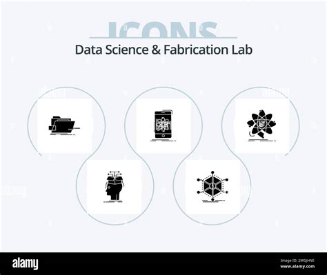 Data Science And Fabrication Lab Glyph Icon Pack 5 Icon Design Mobile