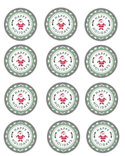 Free Printable Happy Holidays Mason Jar Labels - Mama Likes To Cook