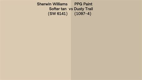 Sherwin Williams Softer Tan SW 6141 Vs PPG Paint Dusty Trail 1097 4