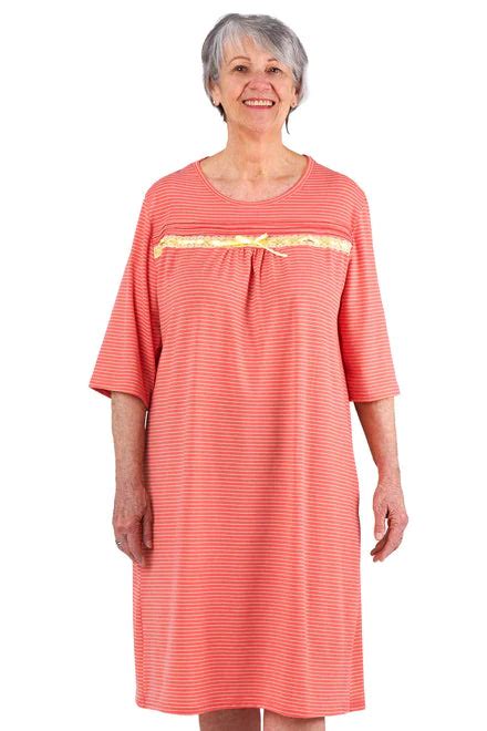 Adaptive Nightgown Olivia Peach Sisu Adaptive Clothing