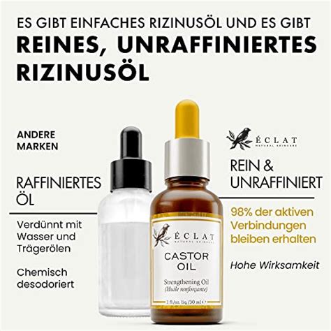 Eclat Skincare Bio Rizinusöl Für Wimpern Augenbrauen Haut Haare