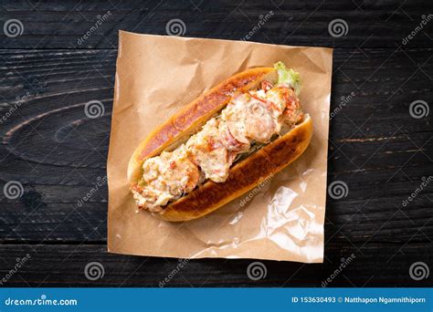 Homemade Lobster Roll Stock Image Image Of Board Roll 153630493