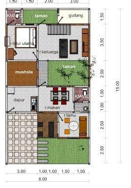 Denah Rumah Mini Malis Desain Rumah